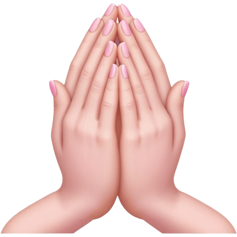 pray hands soft pink emoji