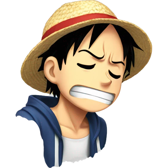 Luffy crying emoji