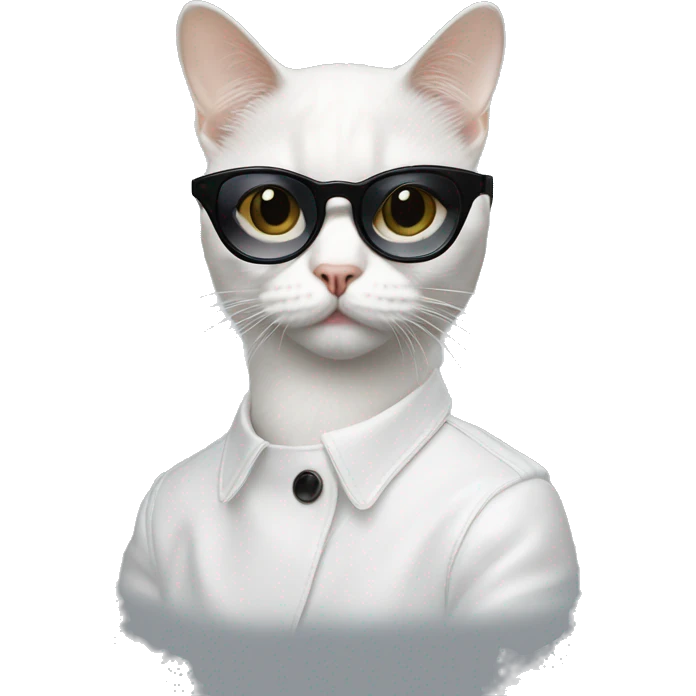 Cat in balenciaga glasses  emoji