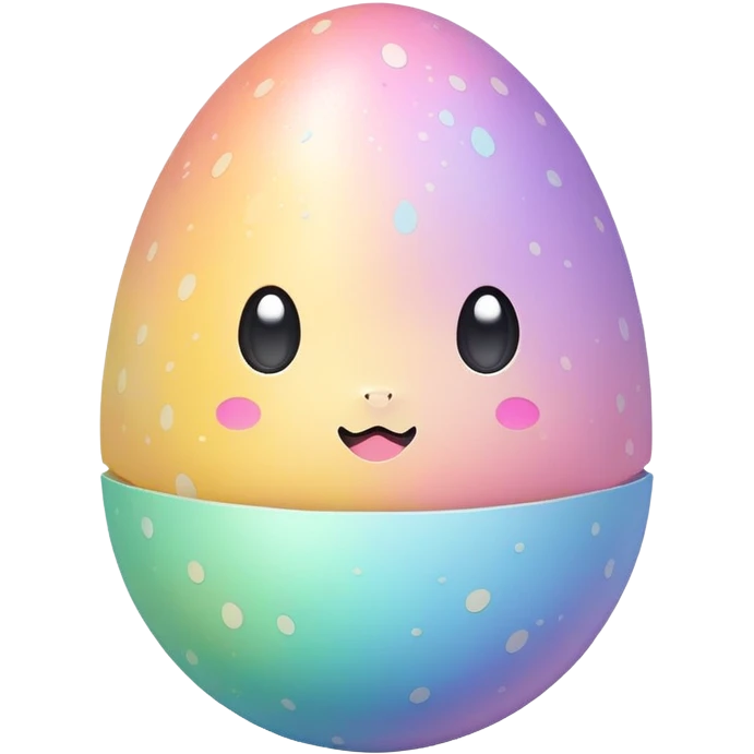 easter rainbow kawaii egg emoji