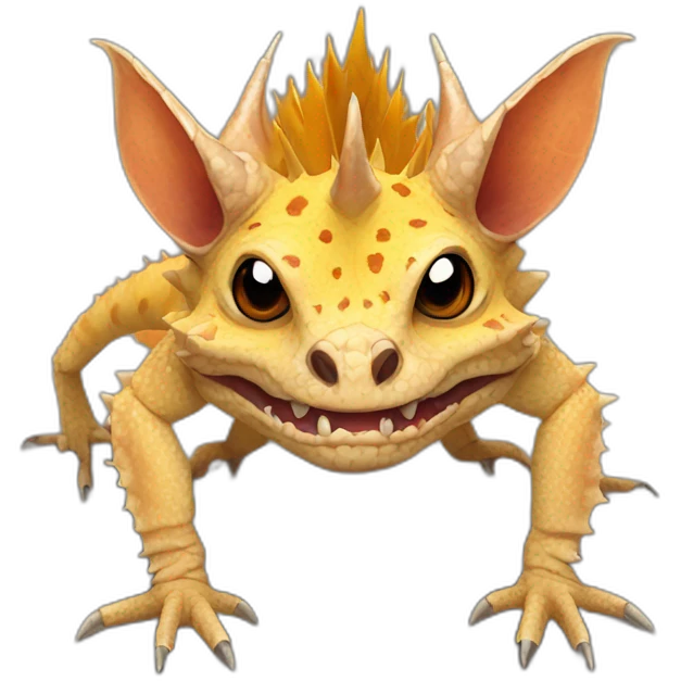 Yellow thorny devil emoji