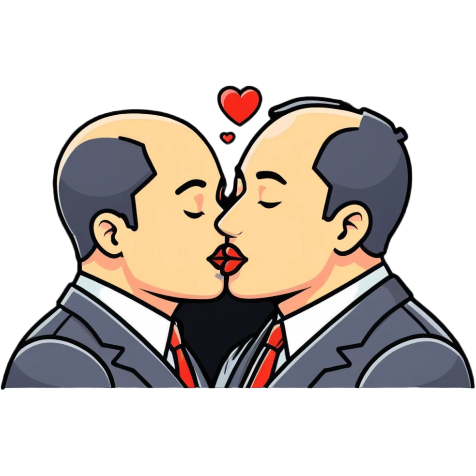 two men kissing emoji