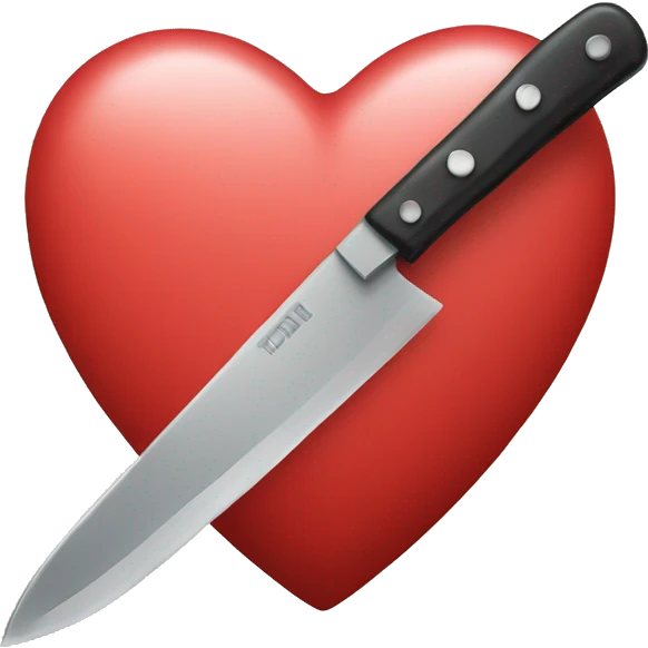 heart with knife emoji