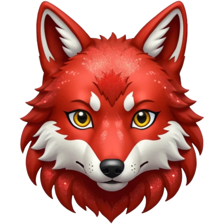 glitter red wolf apex predator emoji