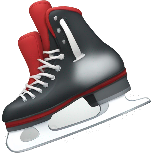Ice skating boots with red blade emoji