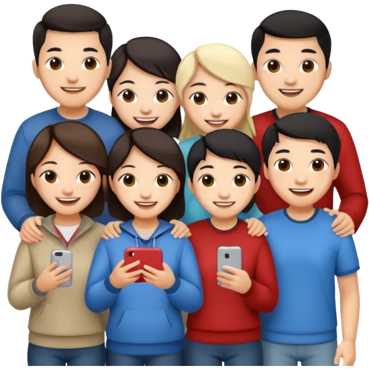 a bunch of chinese friends  emoji