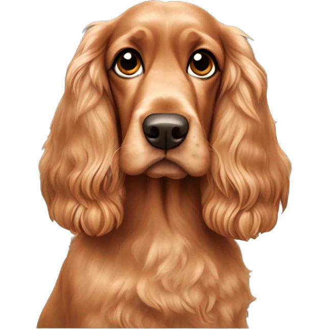 Orange roan cocker spaniel emoji