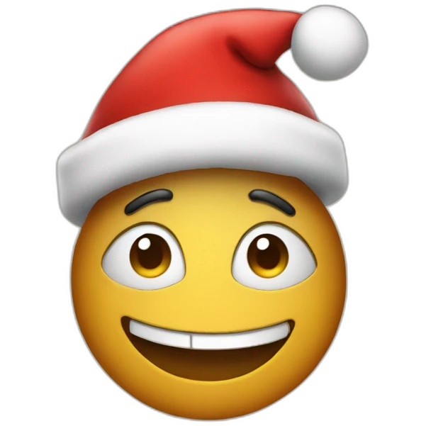 Emojis with a Christmas hat emoji