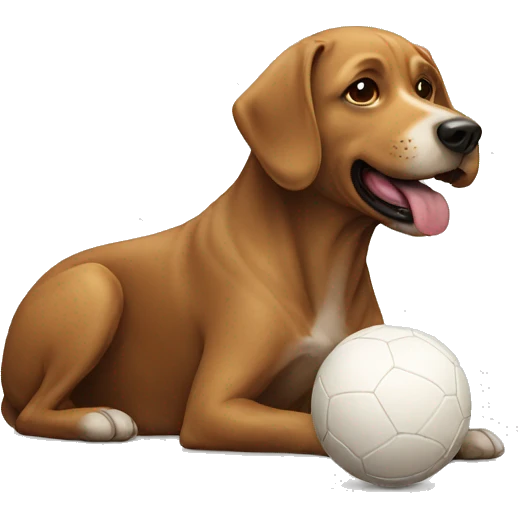 Dog with ball emoji