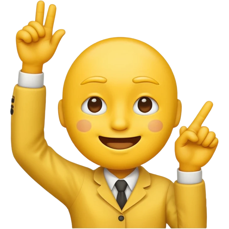 Yellow face emoji dabbing emoji