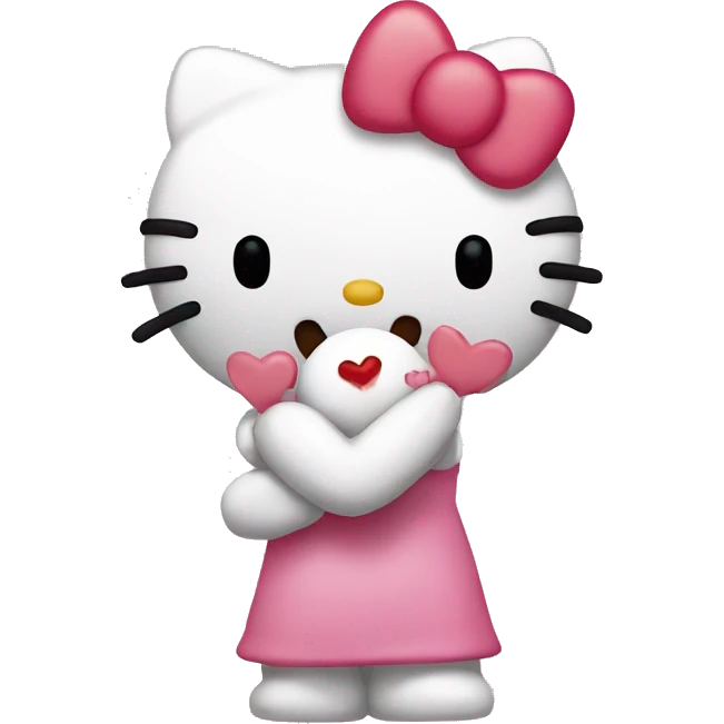 Hello kitty giving a kiss  emoji