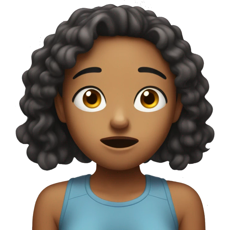 girl stressing about losing her tiktok drafts emoji