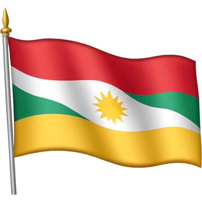 Wavy Kurdistan flag emoji emoji
