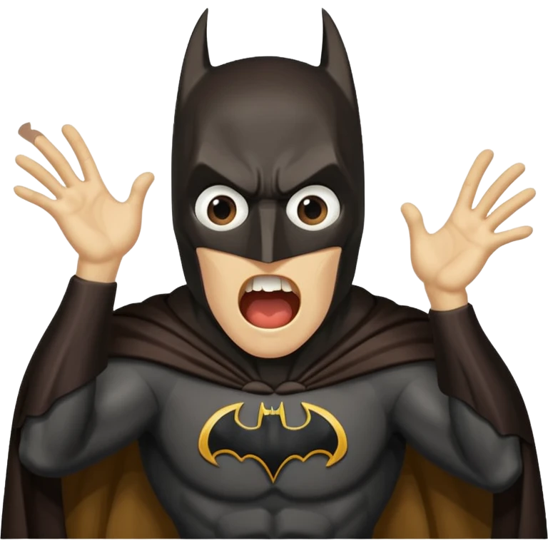 Batman with the Munch Scream pose emoji
