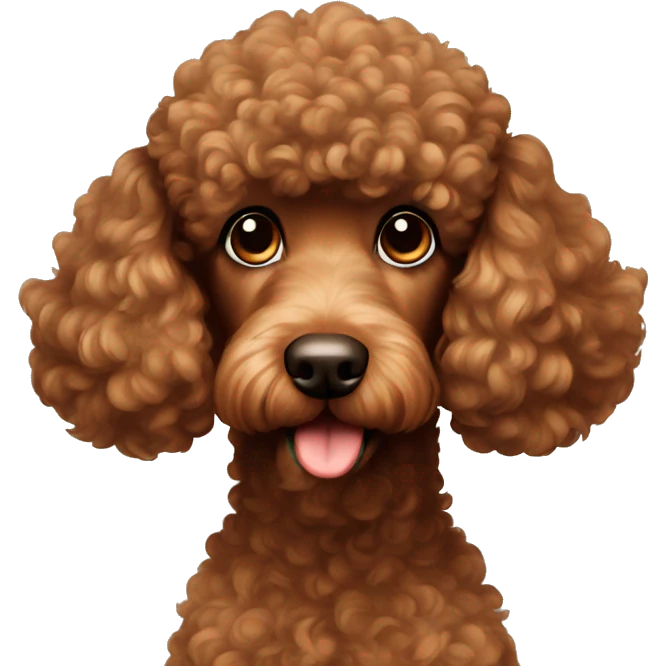 Brown poodle emoji