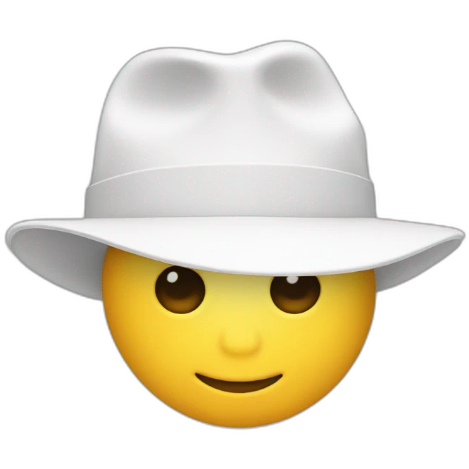 white hat only emoji