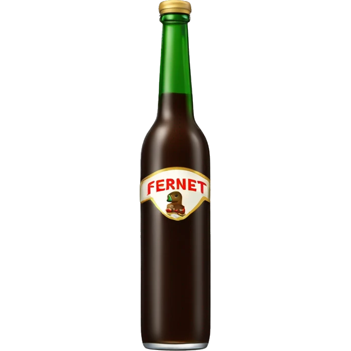 Un vaso de fernet que simule a la botella  de coca cortada igual a la de  Ferchetto  emoji