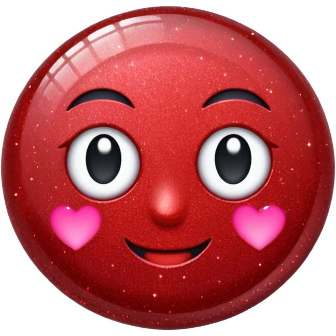 red glitter tick emoji