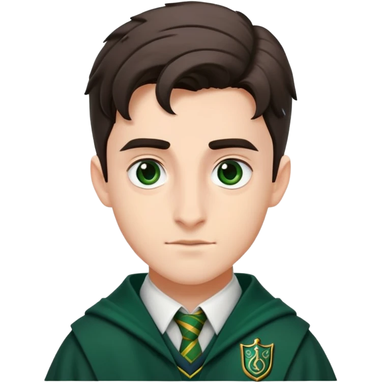lorenzo zurzolo is Theodore Nott in harry potter, wear hogwarts slytherin uniform emoji