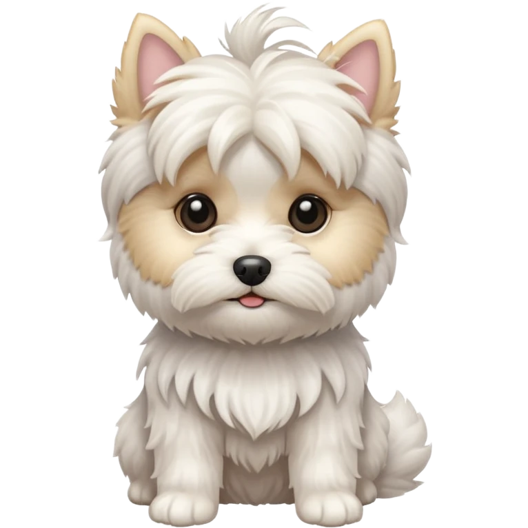 White morkie dog  emoji