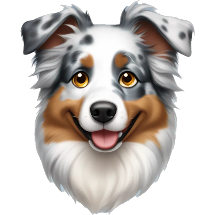 Australian shepherd mini blue Merle dog   emoji
