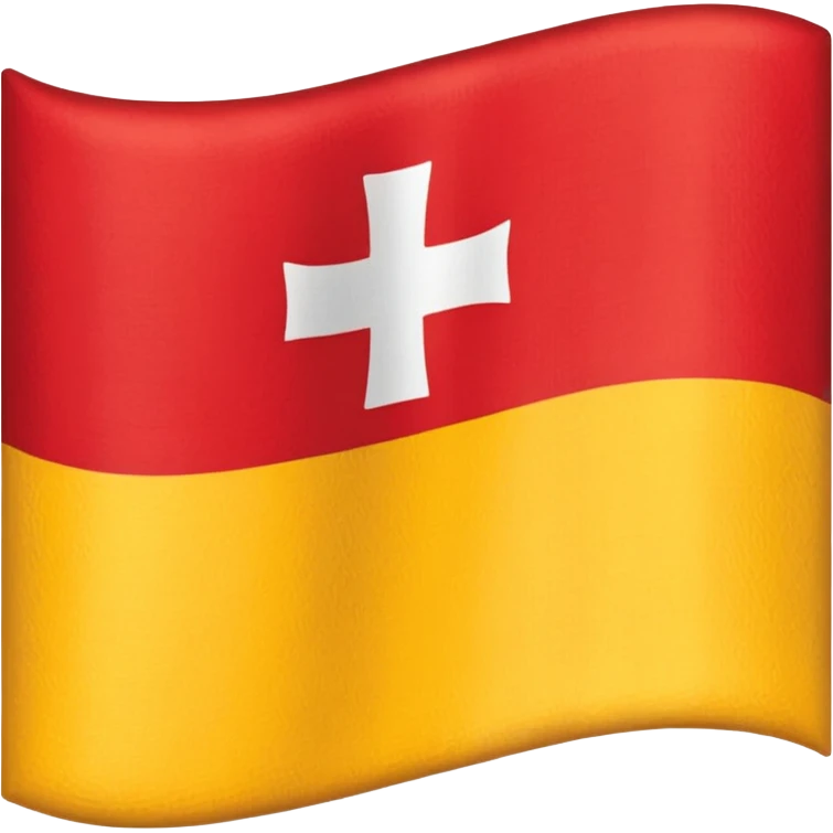 Flag red background yellow cross emoji
