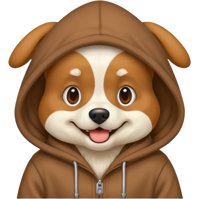 Dog wearing a hoodie  emoji