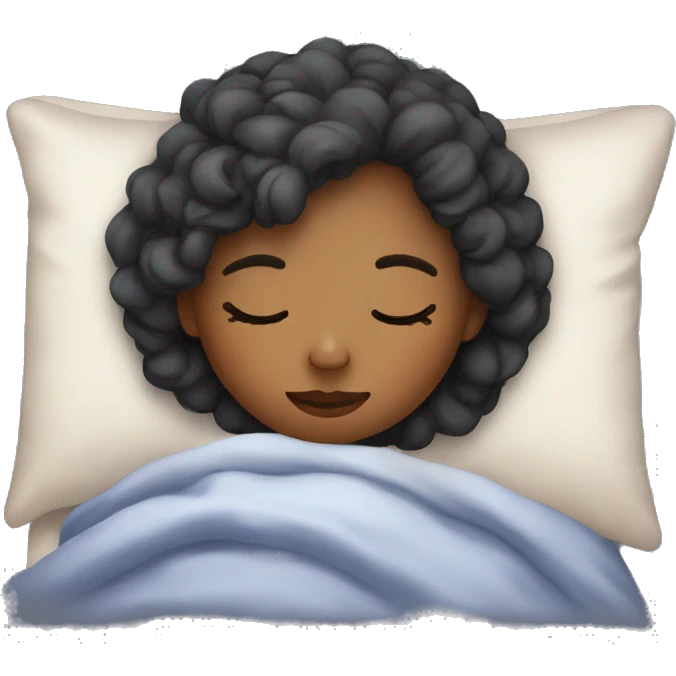 Girl sleep in bed In winter nights emoji