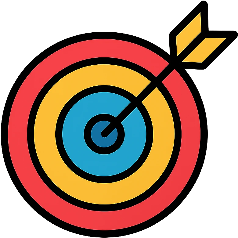 target with an arrow icon, clean and modern style emoji