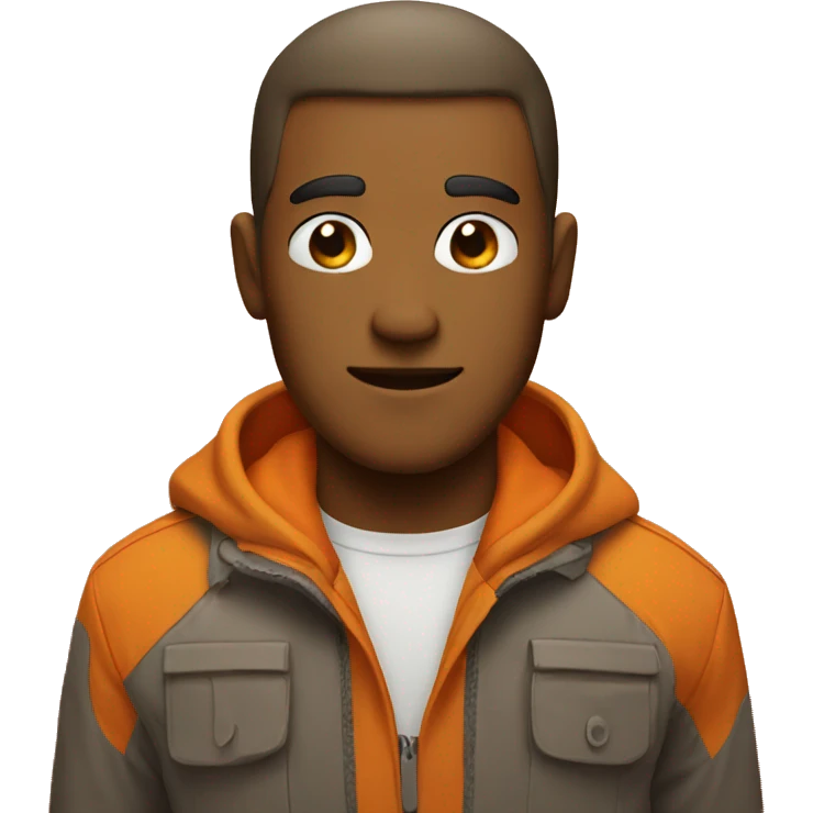 Character in orange color emoji
