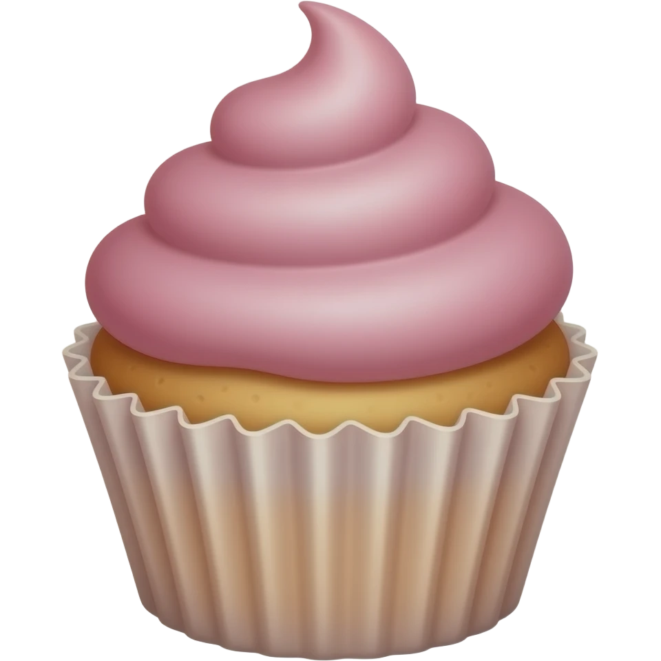 Cupcake with pink icing emoji