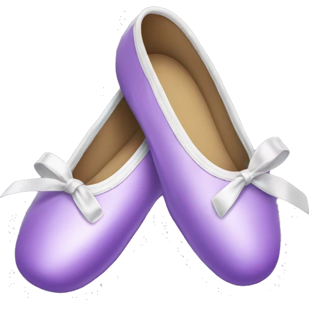 Purple ballet shoes emoji