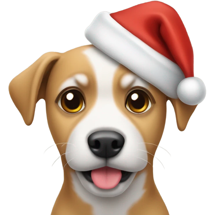 Dog with Santa hat emoji