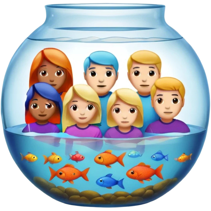 Team of people in a fish bowl  emoji