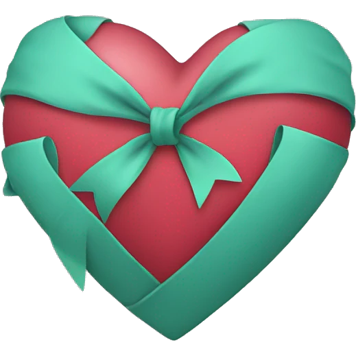 Heart with bow emoji