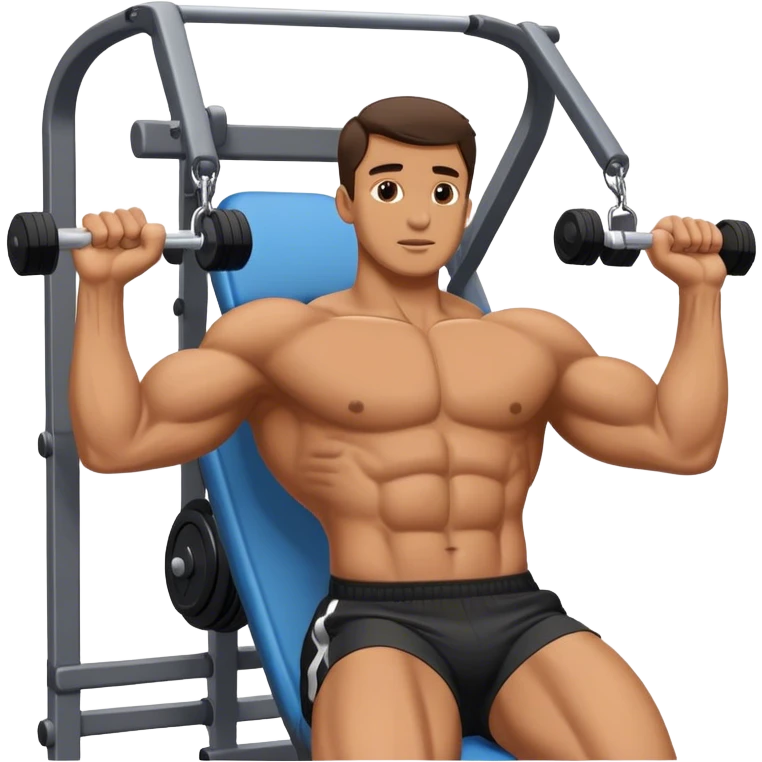 guy pec deck fly exercise emoji