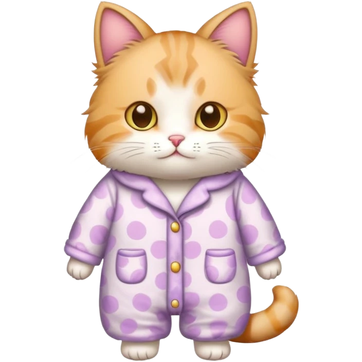 Cat wearing pajamas emoji