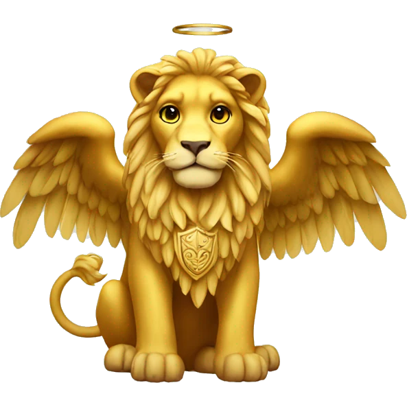 golden lion with wings emoji