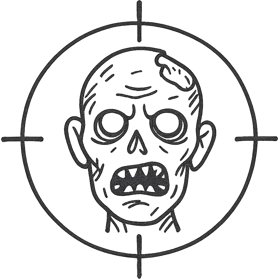 zombie head crosshair emoji