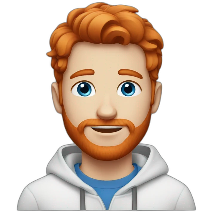 Redhead guy with blue eyes emoji