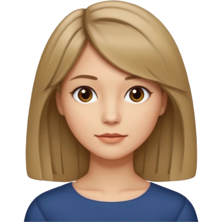 włosy za ramiona grzywka taka na boki i na środku przedziałek i ciemne blond emoji
