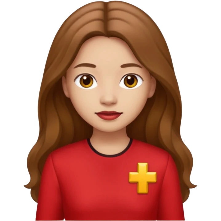 Wicked Witch of the East from the Wizard of Oz with long brown hair, light skin, red outfit emoji