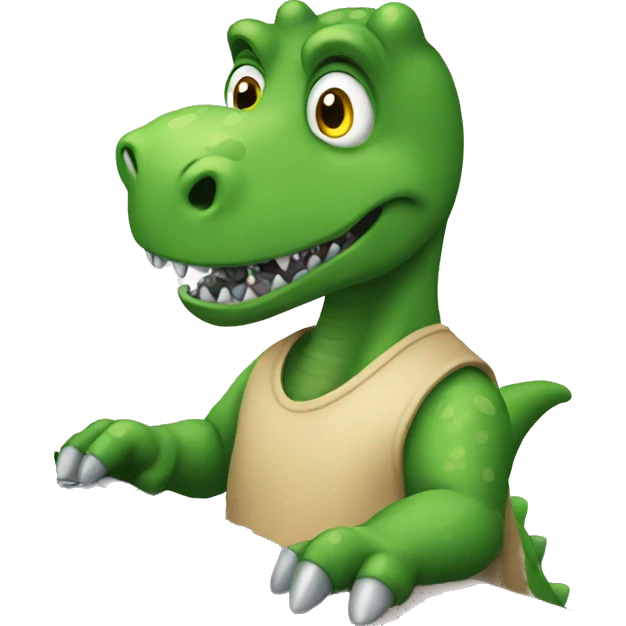 typing dino emoji