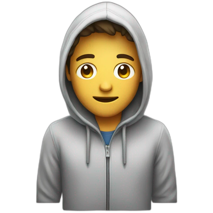 Computer guy with a hoodie emoji