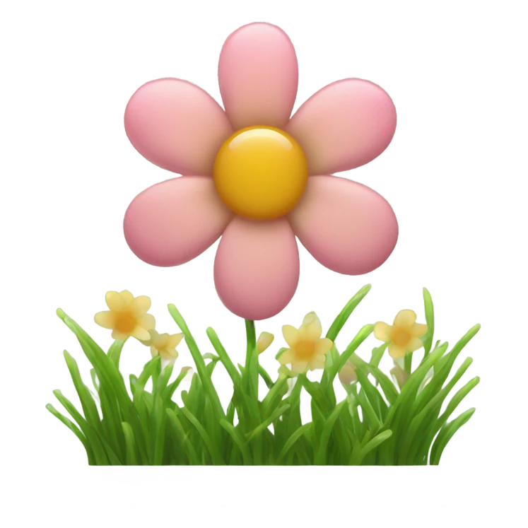 generate me a flower emoji of cute small grass flowers with multi colors emoji