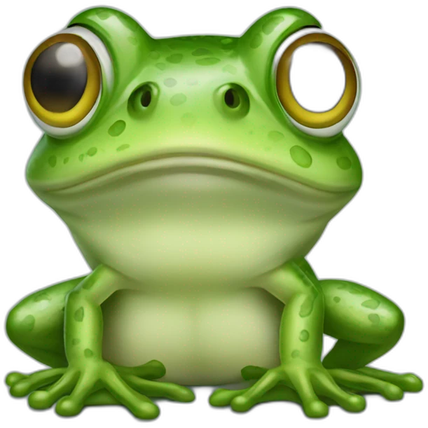 Realistic frog emoji