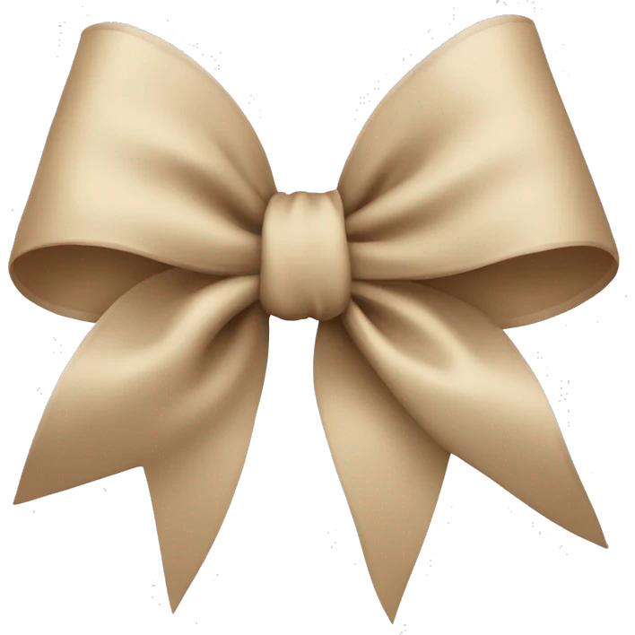 Beige bow  emoji