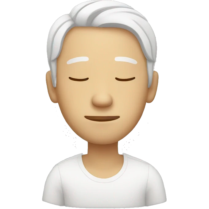 Sleeping white man emoji