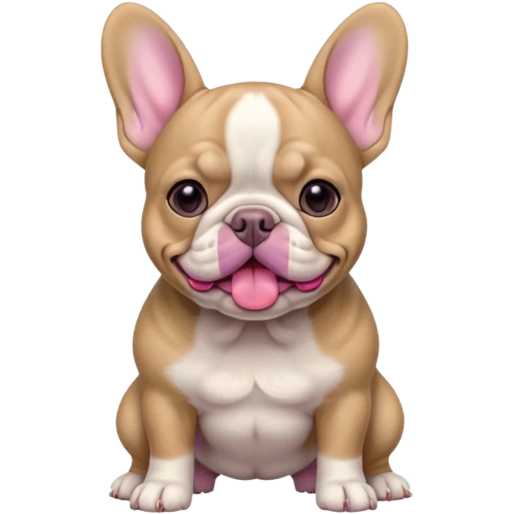 Tan and lilac French bulldog  emoji