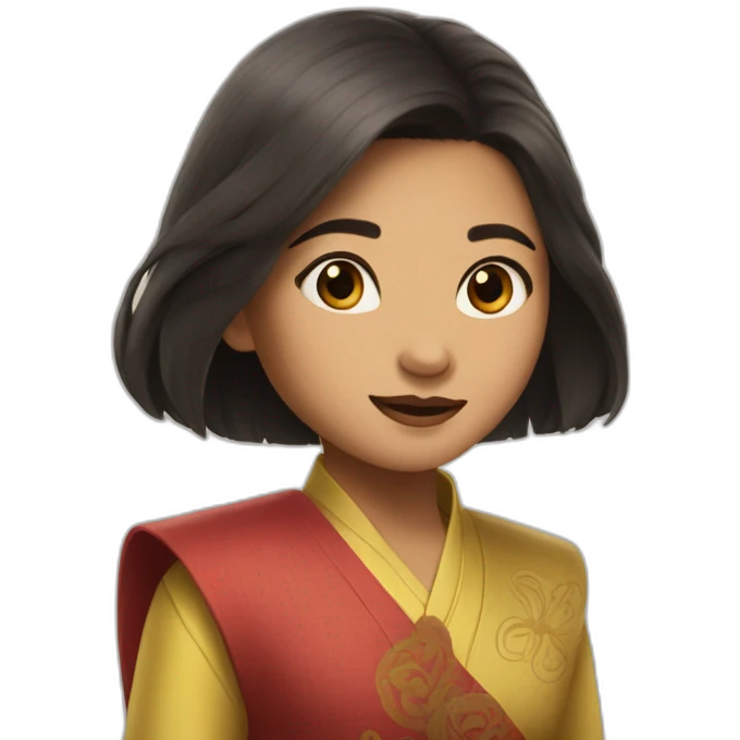Raya and the last dragon movie, vietnamese girl emoji
